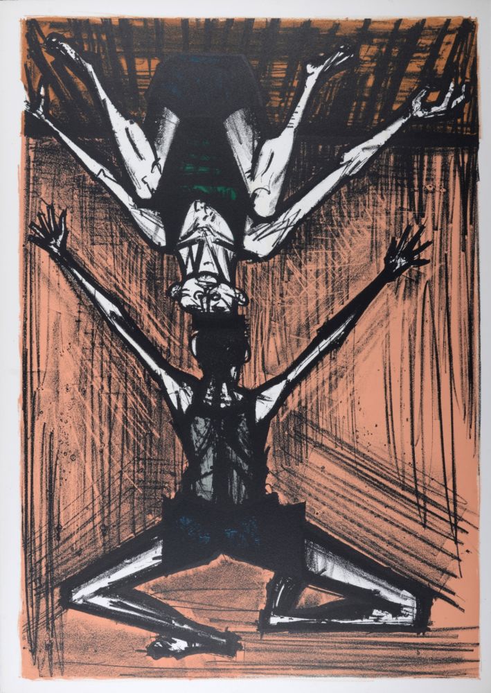 Lithographie Buffet - Les deux acrobates