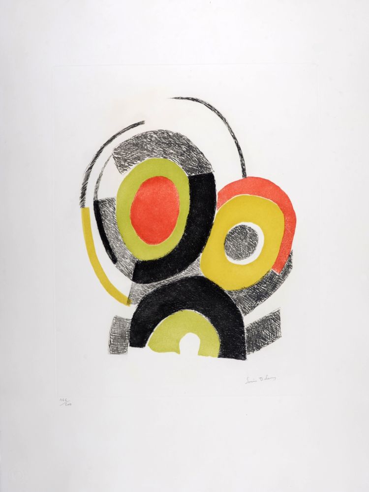 Gravure Delaunay - Les Illuminations de Rimbaud, 1973 - Hand-signed