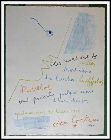 Affiche Cocteau - Les Murs ont des oreilles