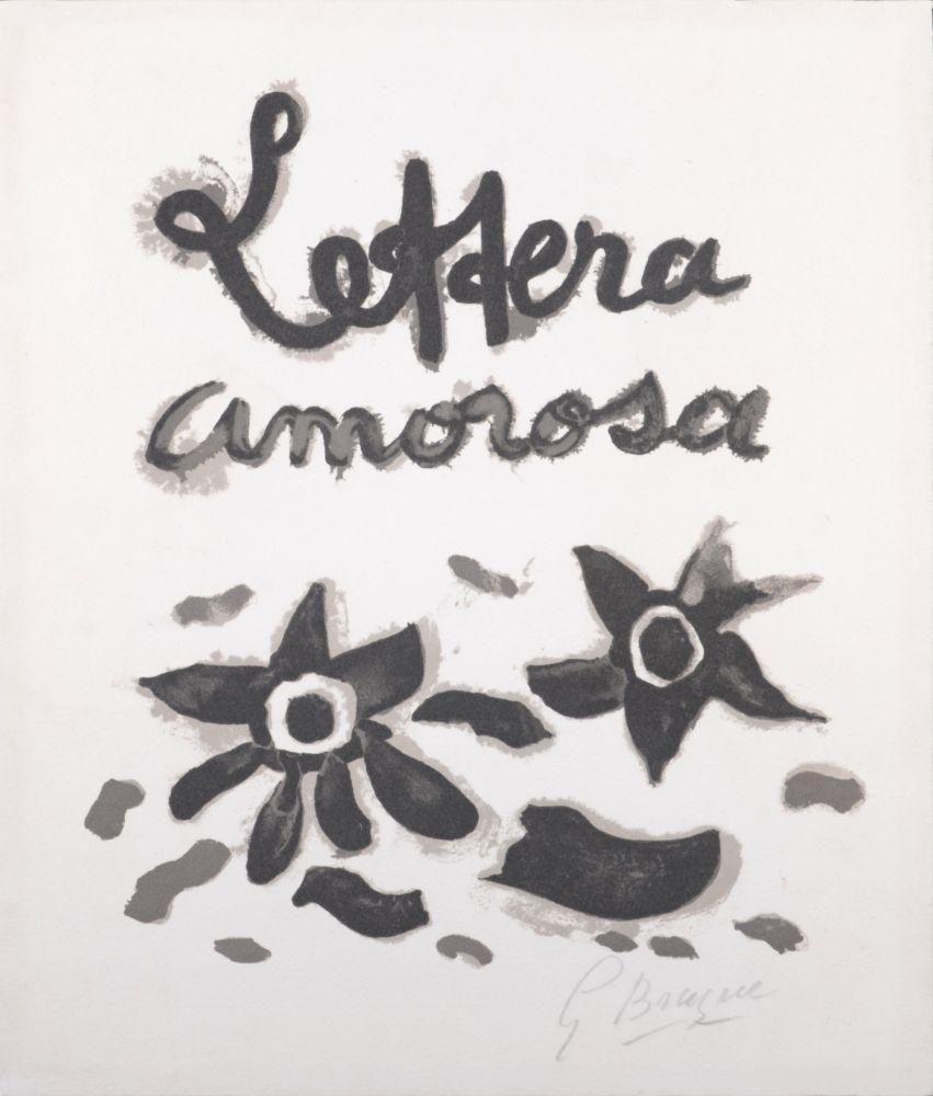 Lithographie Braque - Lettera Amorosa - Hand-signed