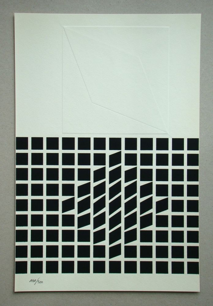 Sérigraphie Vasarely - Likka-2 ( relief )