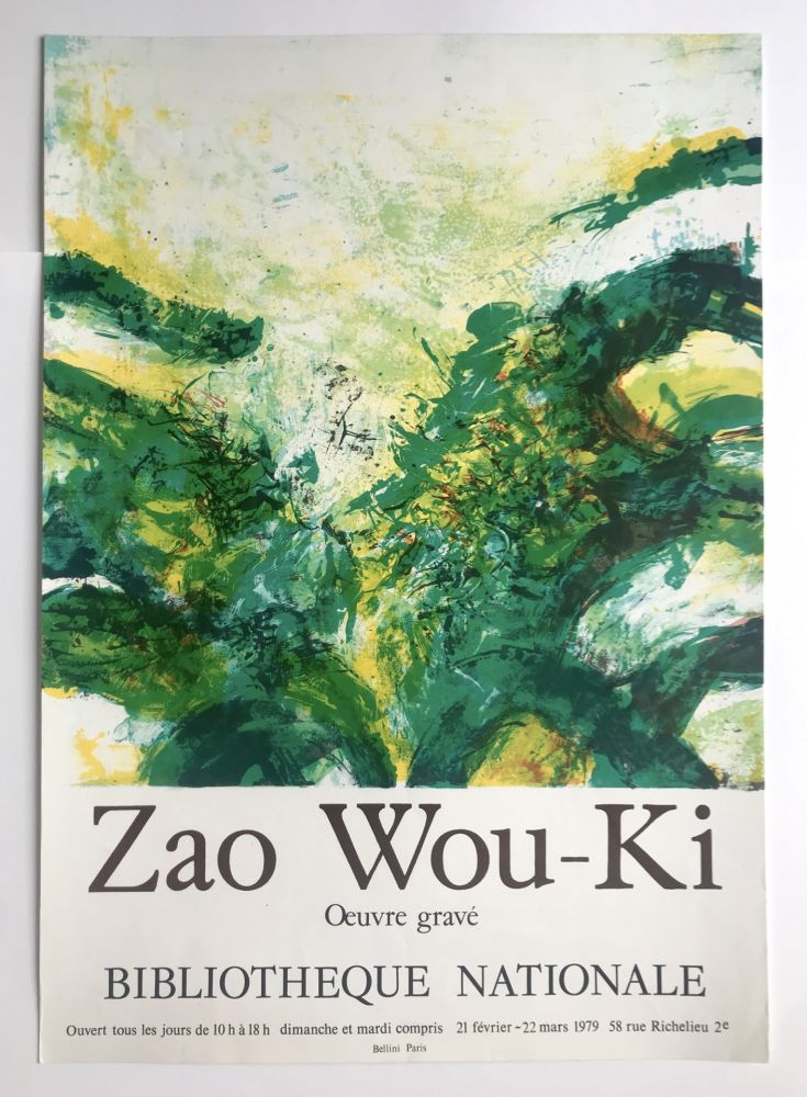 Affiche Zao - L'oeuvre gravé / Bibliothèque Nationale