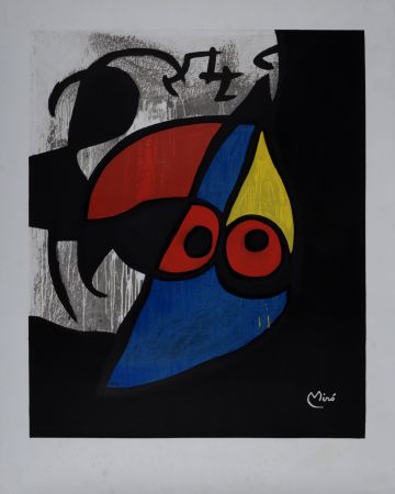 Lithographie Miró - L'Oiseau, circa 1983