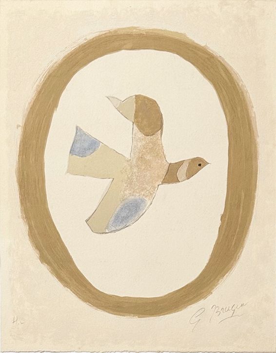 Lithographie Braque - L'oiseau des sables