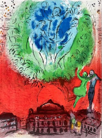 Lithographie Chagall - L'Opéra de Paris