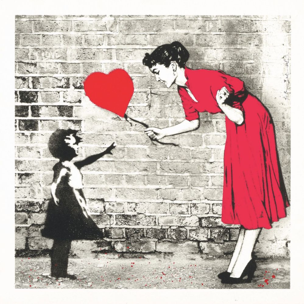 Sérigraphie Mr Brainwash - Love Catcher (Red)