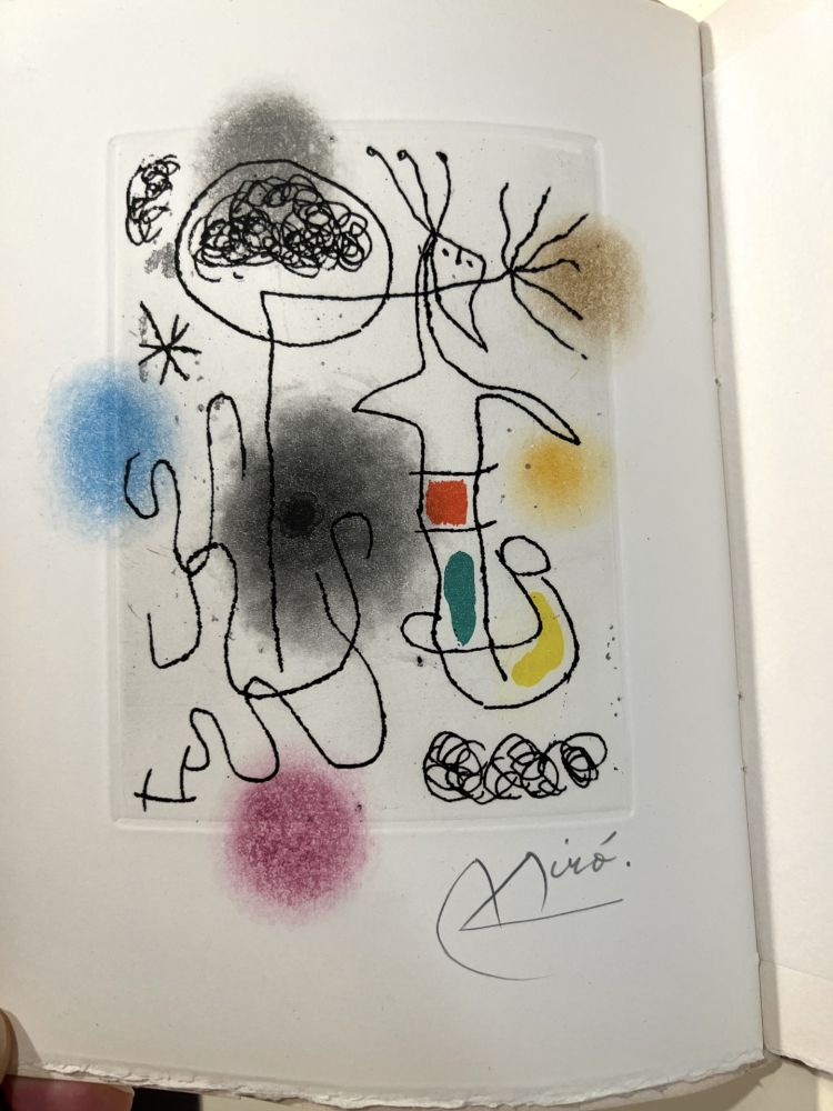 Livre Illustré Miró - Léna Leclercq. MIDI LE TRÈFLE BLANC. Une gravure en aquatinte signée (1968)