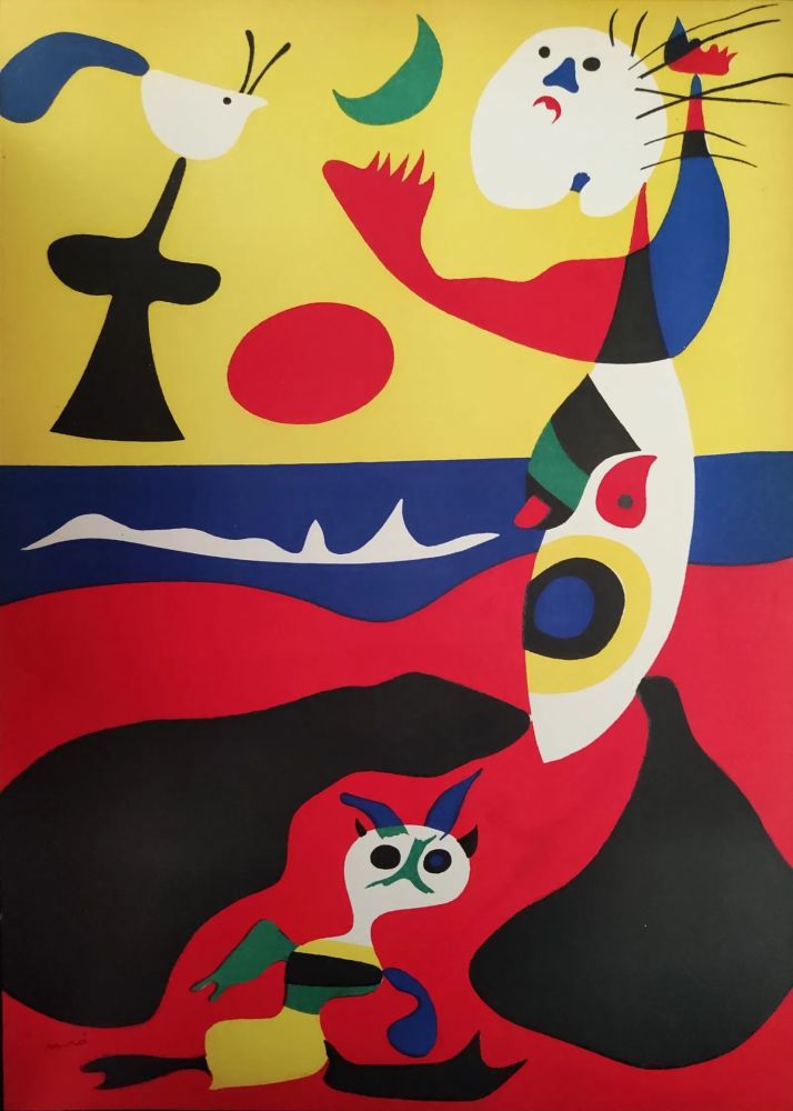 Lithographie Miró - L'été