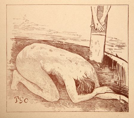 Gravure Sur Bois Gauguin - Madeleine