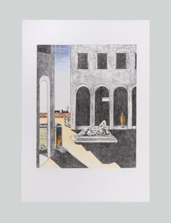 Lithographie De Chirico - Malinconia