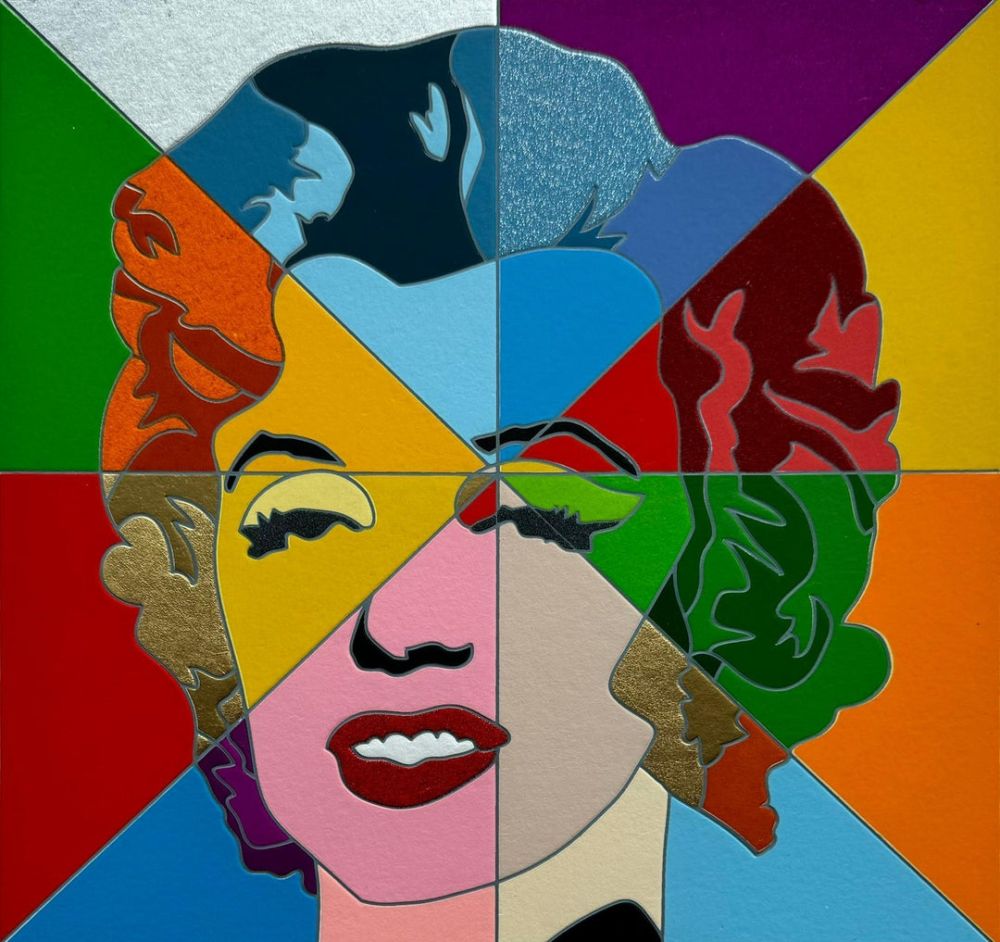 Sérigraphie Nespolo - Marylin's rainbow