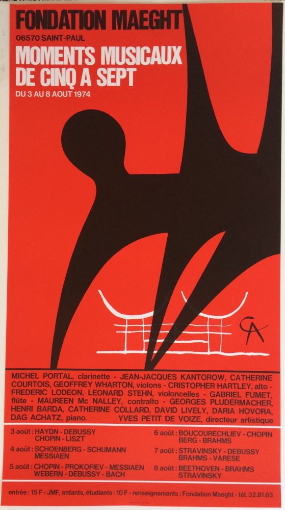 Affiche Calder - Moments musicaux de cinq à sept