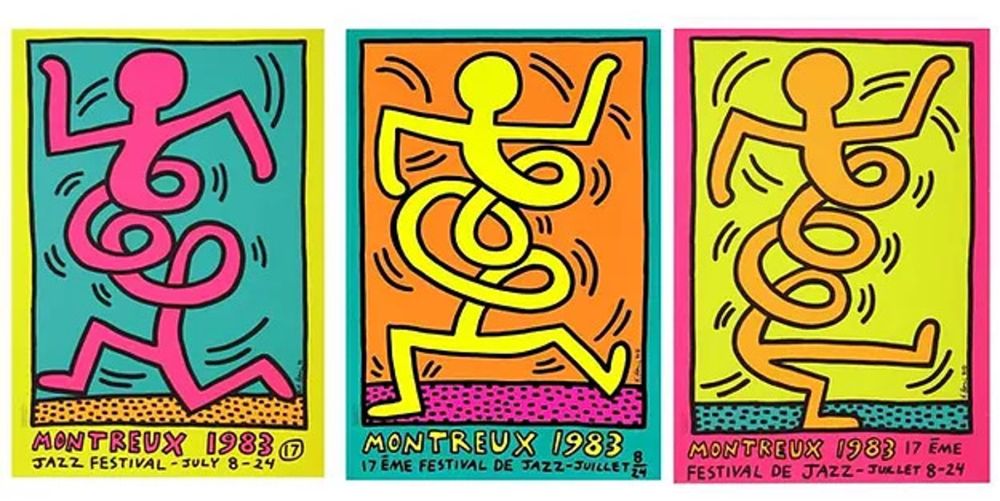 Sérigraphie Haring - Montreux Jazz Festival: Three Prints