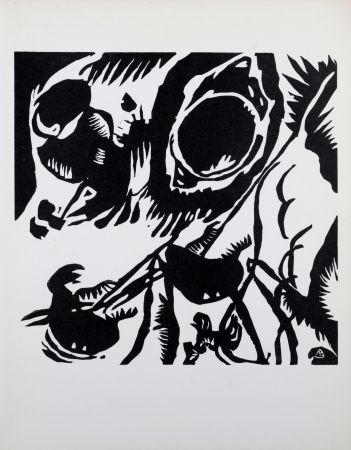 Gravure Sur Bois Kandinsky - Motif aus Improvisation 25 : The Garden of Love, 1959