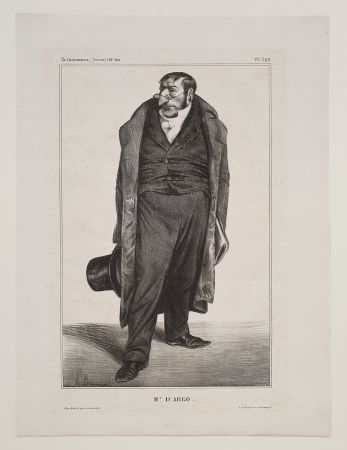 Lithographie Daumier - Mr. D'Argo..