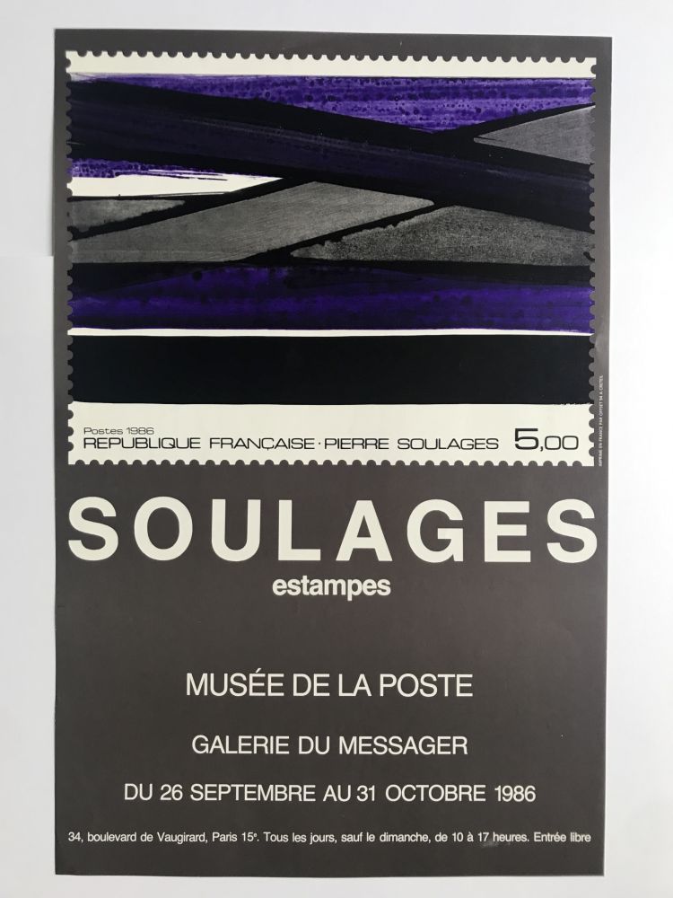 Affiche Soulages - Musée de la Poste