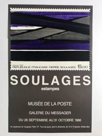 Affiche Soulages - Musée de la Poste