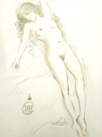 Lithographie Dali - Nude with Raised Arms