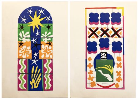 Lithographie Matisse - NUIT DE NOËL + POISSON CHINOIS (de Verve 35/36. 1953)