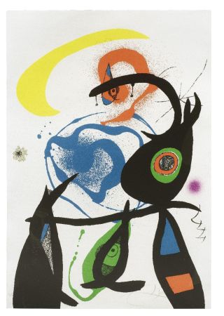 Lithographie Miró - Oda à Joan Miró Plate 8