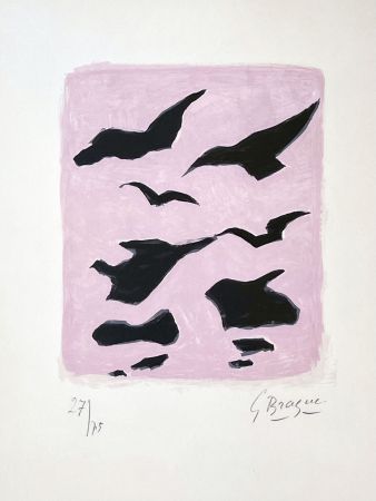 Lithographie Braque - Oiseaux