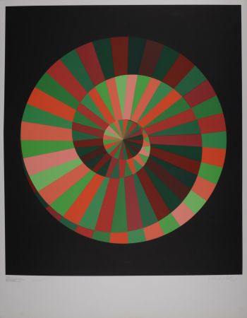 Sérigraphie Vasarely - Olympia, 1972 - Hand-signed