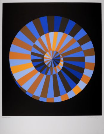Sérigraphie Vasarely - Olympia, 1972 - Hand-signed