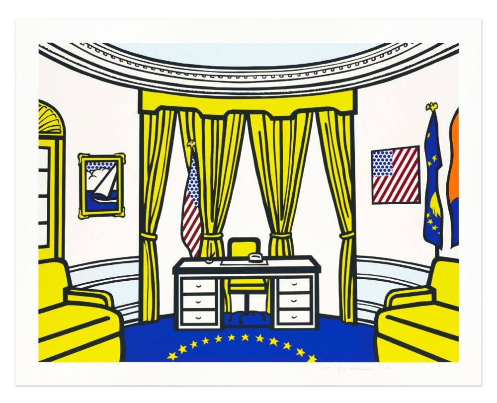 Sérigraphie Lichtenstein - Oval Office, 1992