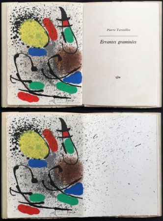 Livre Illustré Miró - P. Torreilles : ERRANTES GRAMINÉES.Une lithographie originale signée (1971)