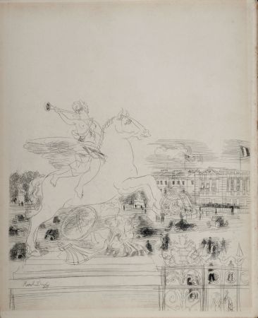 Gravure Dufy - Paris 1937 : Mes Champs-Elysées, 1937