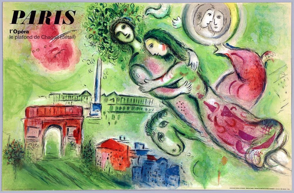 Affiche Chagall - PARIS, L'OPÉRA. le Plafond de Chagall (1964)