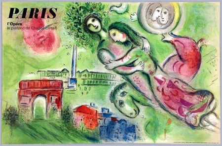 Affiche Chagall - PARIS, L'OPÉRA. le Plafond de Chagall (1964)