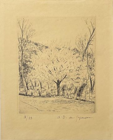 Gravure Dunoyer De Segonzac - Paysage