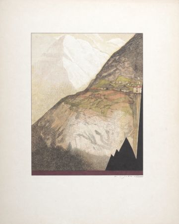 Gravure Sur Bois Schmied - Paysage#2, 1930