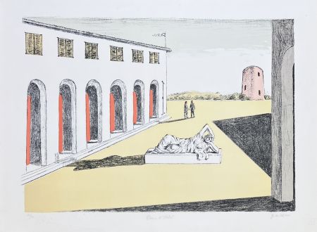 Lithographie De Chirico - Piazza D'Italia 