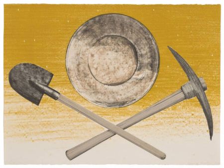 Lithographie Ruscha - Pick, Pan, Shovel
