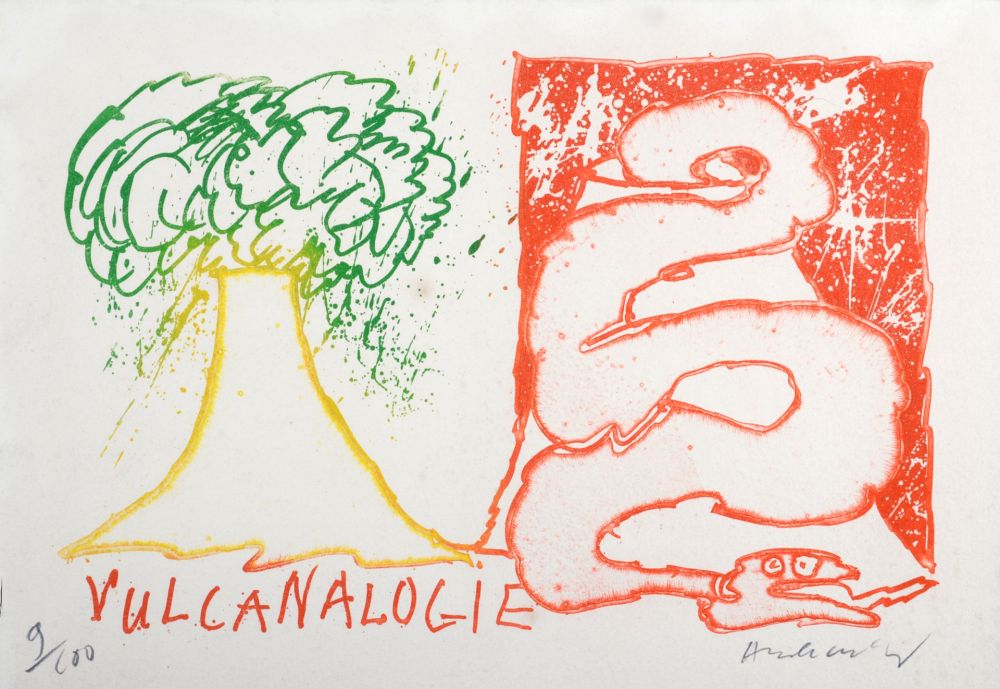 Eau-Forte Alechinsky - Pierre Alechinsky : Vulcanalogie, 1970 - Hand-signed