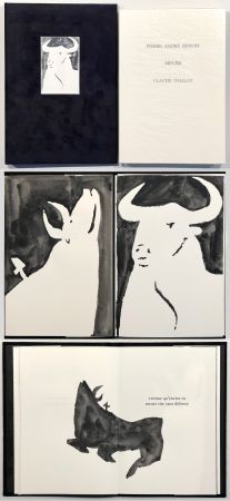Livre Illustré Viallat - Pierre André Benoit. MEURS. Avec 3 encres de Chine originales de Claude Viallat (1970)