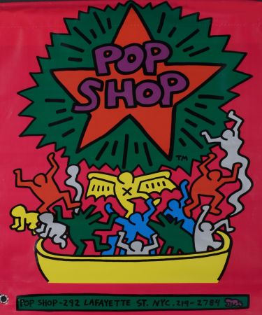 Sérigraphie Haring - Pop shop Bag, 1986