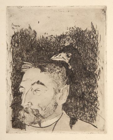 Gravure Gauguin - Portrait de Stéphane Mallarmé