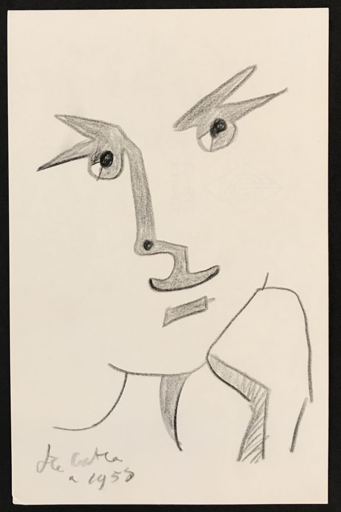 Aucune Technique Cocteau - Portrait with Hand to Chin