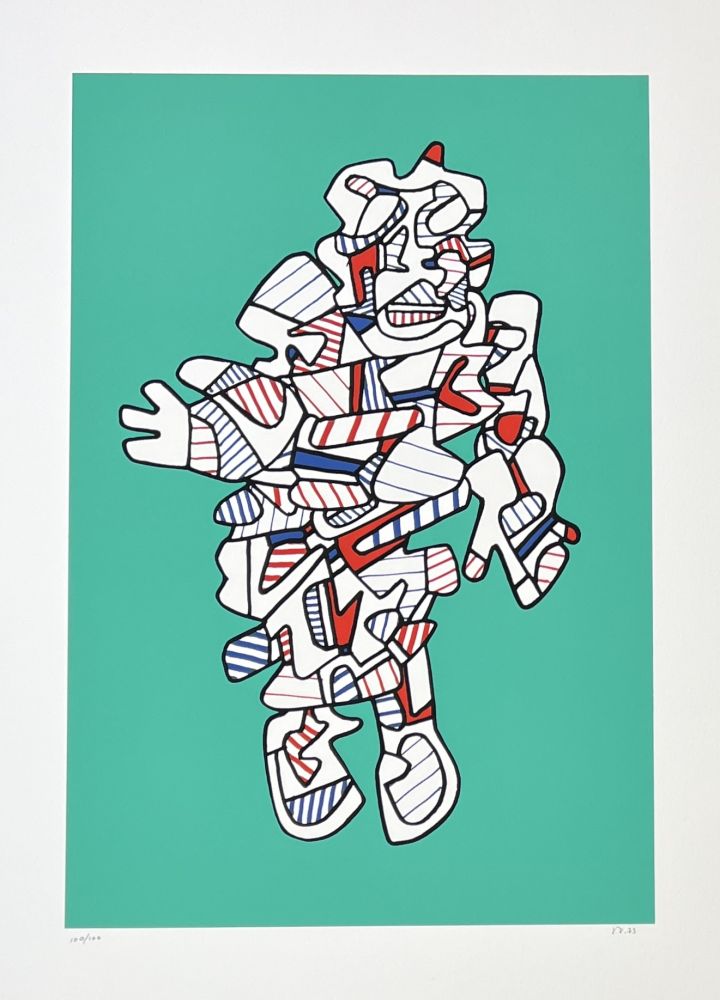 Sérigraphie Dubuffet - Protestator, from Présences fugaces series