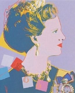 Sérigraphie Warhol - Queen Margrethe II of Denmark, Purple (FS II342) by Andy Warhol 