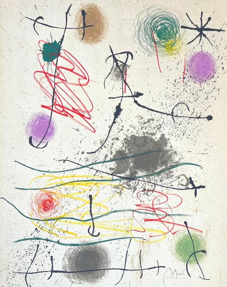 Lithographie Miró - Quelques fleurs pour des amis 