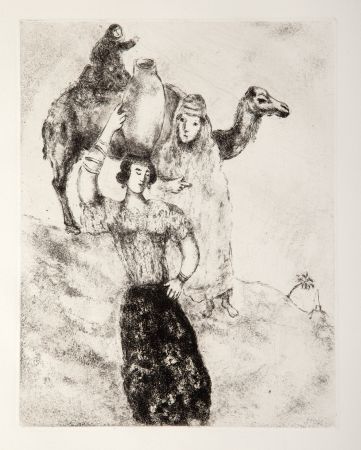 Gravure Chagall - Rebecca at the Well