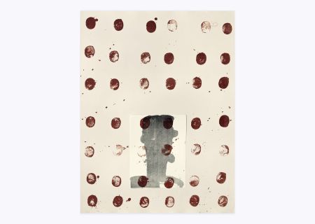 Lithographie Brown - Red spots I