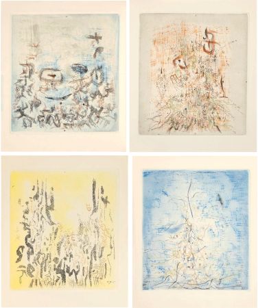 Livre Illustré Zao - René Char : LES COMPAGNONS DANS LE JARDIN. 4 gravures originales en couleurs (1957)