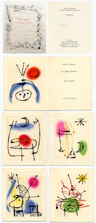 Livre Illustré Miró - René Crevel. LA BAGUE D'AURORE. 6 eaux-fortes originales de Miró (1957).