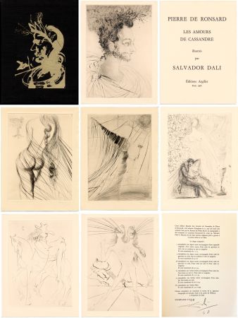Livre Illustré Dali - Ronsard : LES AMOURS DE CASSANDRE. 18 pointes-sèches. Ex. avec suite (1968)