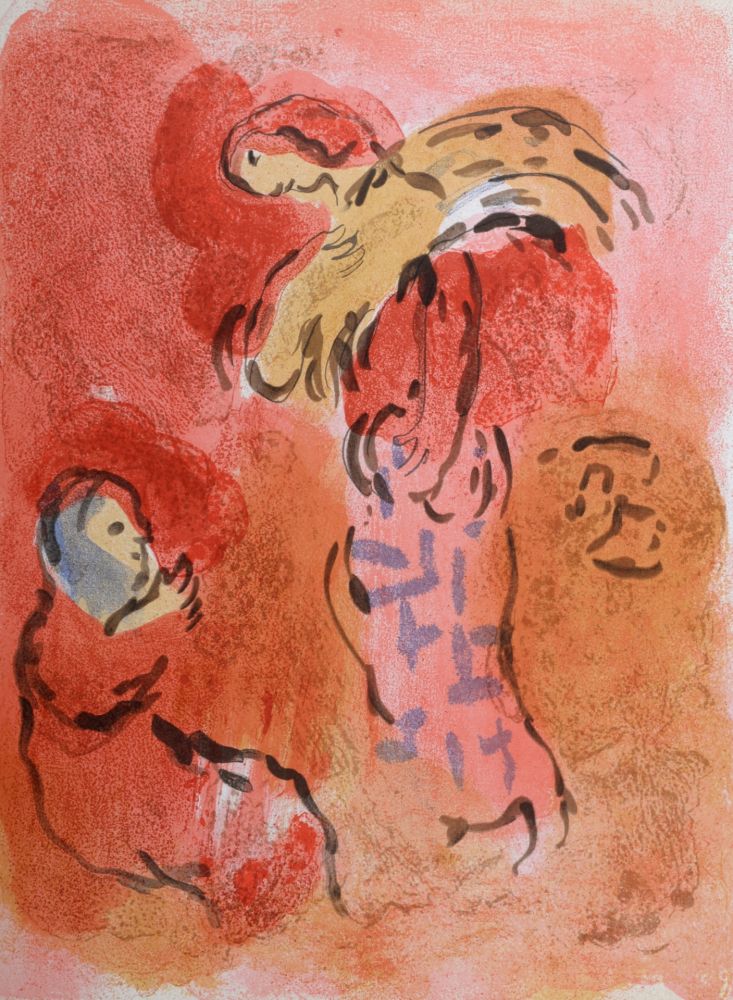 Lithographie Chagall - Ruth glaneuse, 1960